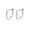 Anti-Tarnish Rhodium Plated 925 Sterling Silver Micro Pave Cubic Zirconia Hoop Earrings for Women EJEW-F317-20P-1