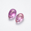 Transparent Spray Painted Glass Charms LS-GLAA-R211-03-B01-2