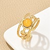 Natural Gemstone Finger Rings RJEW-K290-14G-4