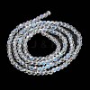 Electroplate Transparent Glass Beads Strands EGLA-A035-T3mm-L19-2