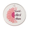 Mother's Day Opaque Acrylic Pendants BACR-C001-02I-1