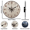MDF Printed Wall Clock HJEW-WH0058-004-2