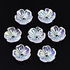 5-Petal Electroplate Acrylic Bead Caps LS-X-PACR-T014-05-1