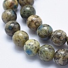 Natural K2 Stone/Raindrop Azurite Beads Strands G-K256-30-10mm-3