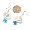 Shell Glass Dangle Earrings EJEW-MZ00424-03-3