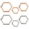 6Pcs 6 Styles Alloy Spring Gate Rings FIND-BBC0002-40-1