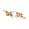Rack Plating Brass Micro Pave Colorful Cubic Zirconia Pendants ZIRC-C040-48F-G-3