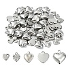 100Pcs 5 Styles 201 & Anti-Tarnish 304 Stainless Steel Charms STAS-YW0002-50-1