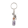 7Pcs Glass Wish Bottle Keychains KEYC-JKC01144-4