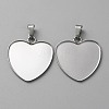 304 Stainless Steel Pendant Cabochon Settings STAS-WH0037-07B-P-1
