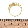 Adjustable Brass & Clear Cubic Zirconia Finger Rings with Interwoven Design CU-CBA7E55-06G-5