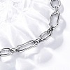 304 Stainless Steel Oval Link Chain Bracelets for Men Women BJEW-G725-11P-3