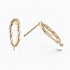 Brass Stud Earring Findings X-KK-S354-233-NF-3