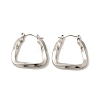 Non-Tarnish 304 Stainless Steel Trapezoid Hoop Earrings for Women EJEW-P202-05P-1
