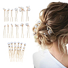 2 Sets 2 Styles Iron Hair Forks for Women OHAR-ME0001-03-1