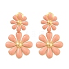 304 Stainless Steel Enamel Stud Earrings EJEW-S226-01G-01-2