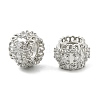 Brass Micro Pave Cubic Zirconia European Beads KK-P297-01P-01-1