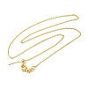 Brass Cable Chain Adjustable Slider Necklaces X-NJEW-B119-09G-2