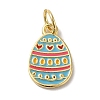 Rack Plating Brass Enamel Charms KK-B092-21G-01-1