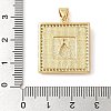 Brass & Shell & Clear Cubic Zirconia Pendants KK-I712-11G-01-3