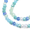 Electroplate Glass Beads Strands EGLA-T020-12F-3