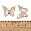 Brass Pave Faceted Glass Connector Charms FIND-Z020-03K-3
