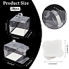 Foldable Square Transparent PET Carrier Cupcake Boxes CON-WH0088-28B-2