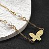304 Stainless Steel Butterfly Link Bracelets BJEW-C098-01D-G-2