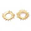 Brass Solar Eclipse Pendants KK-J278-29G-1