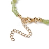 Natural Peridot Chip Beaded Necklace NJEW-JN04616-16-5