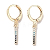 Real 18K Gold Plated Brass Dangle Leverback Earrings EJEW-L269-019G-1