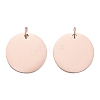 Ion Plating(IP) 304 Stainless Steel Pendants STAS-I311-32G-RG-1