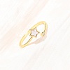 Brass Micro Pave Cubic Zirconia Cuff Rings for Women RJEW-K309-39B-G-1
