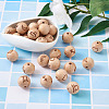 Natural Undyed Beech Beads WOOD-BT0001-04-5