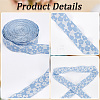 Flower Polyester Ribbons SRIB-WH20020-053A-03-6