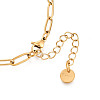 Ion Plating(IP) 304 Stainless Steel Paperclip Chain Necklace NJEW-D045-14G-02-2