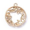 Zinc Alloy Open Back Bezel Pendants LS-PALLOY-E577-23KCG-2