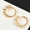 Brass Clear Cubic Zirconia Hoop Earrings EJEW-Q016-14G-4