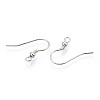 Anti-Tarnish Rhodium Plated 925 Sterling Silver French Hooks with Coil and Ball STER-T007-121P-2