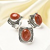 Natural Red Jasper Adjustable Rings RJEW-I108-02AS-06-1