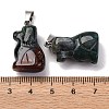 Natural Indian Agate Pendants G-B127-07P-07-3