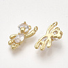 Brass Cubic Zirconia Charms X-KK-T035-117G-2