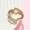 304 Stainless Steel Micro Pave Cubic Zirconia Finger Rings for Women RJEW-F205-01E-G-2