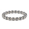 Synthetic Hematite Stretch Bracelet Rhinestone Beaded BJEW-JB08335-02-1