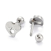 Tarnish Resistant 201 Stainless Steel Barbell Cartilage Earrings LS-EJEW-R147-36-3