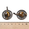 Natural Tiger Eye Pendants G-Q158-03A-R11-3