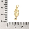 Rack Plating Brass Pave Blue Cubic Zirconia Sea Animal Pendants KK-B092-03G-3