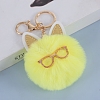 Cat Furry Pom-Pom Keychain for Women PW-WG9AFA9-03-1