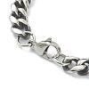 Tarnish Resistant Men's 304 Stainless Steel Cuban Link Chain Bracelets STAS-A051-04B-2