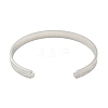 Titanium Steel Open Cuff Bangles for Women BJEW-G708-01A-P-3